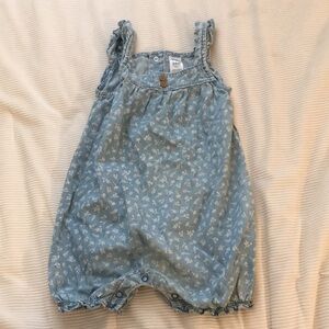 Carter’s / Blue Romper with White Floral Design / Girl / 24M